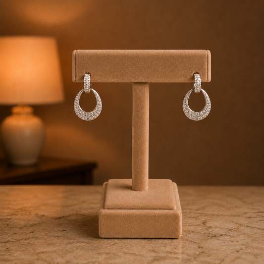 Halo Teardrop Hoop Earrings