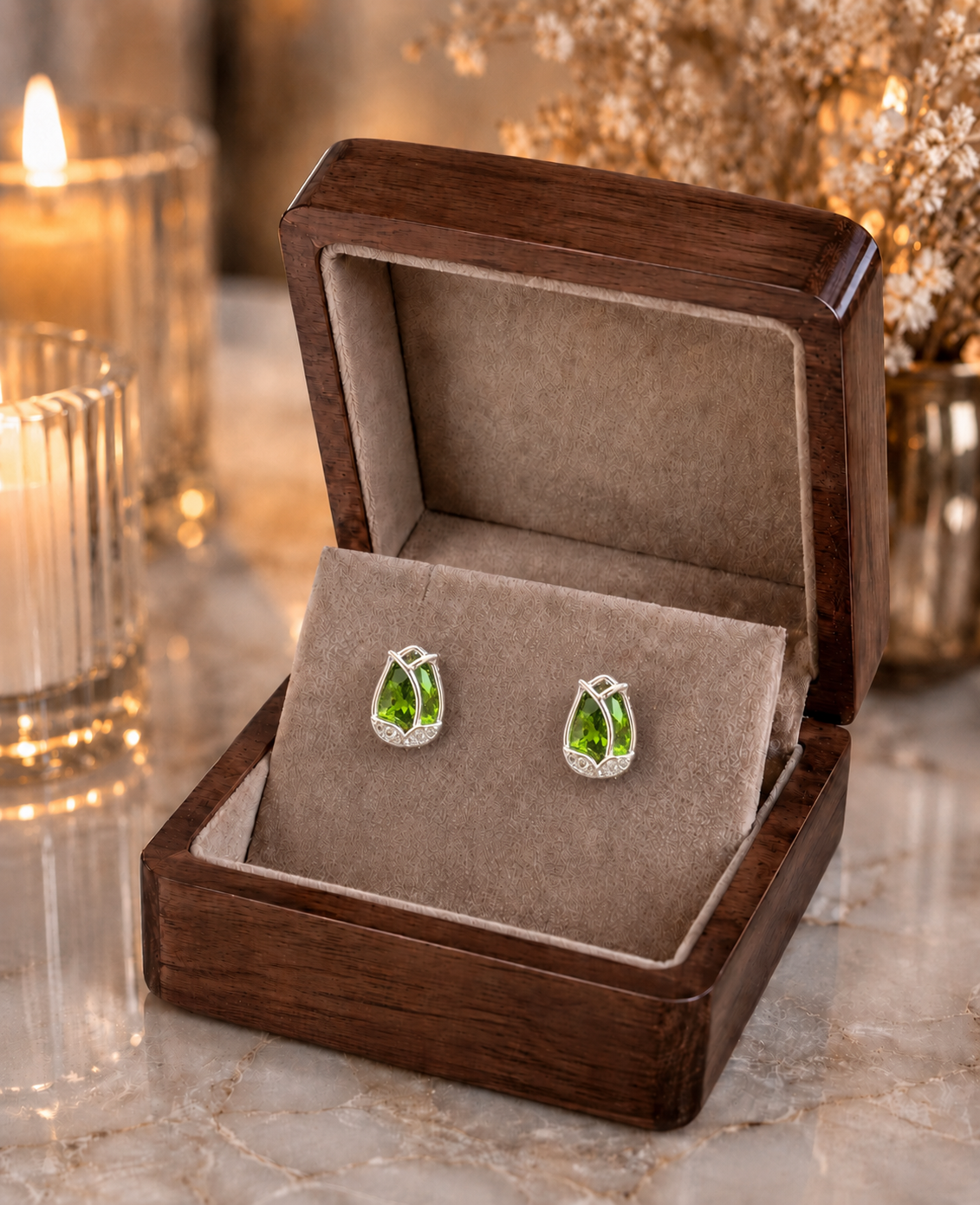 Tulip Crystal Stud Earrings – Available in 5 Stunning Colours