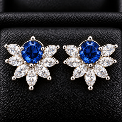 Trillium Gem Petal Studs- 5 colours