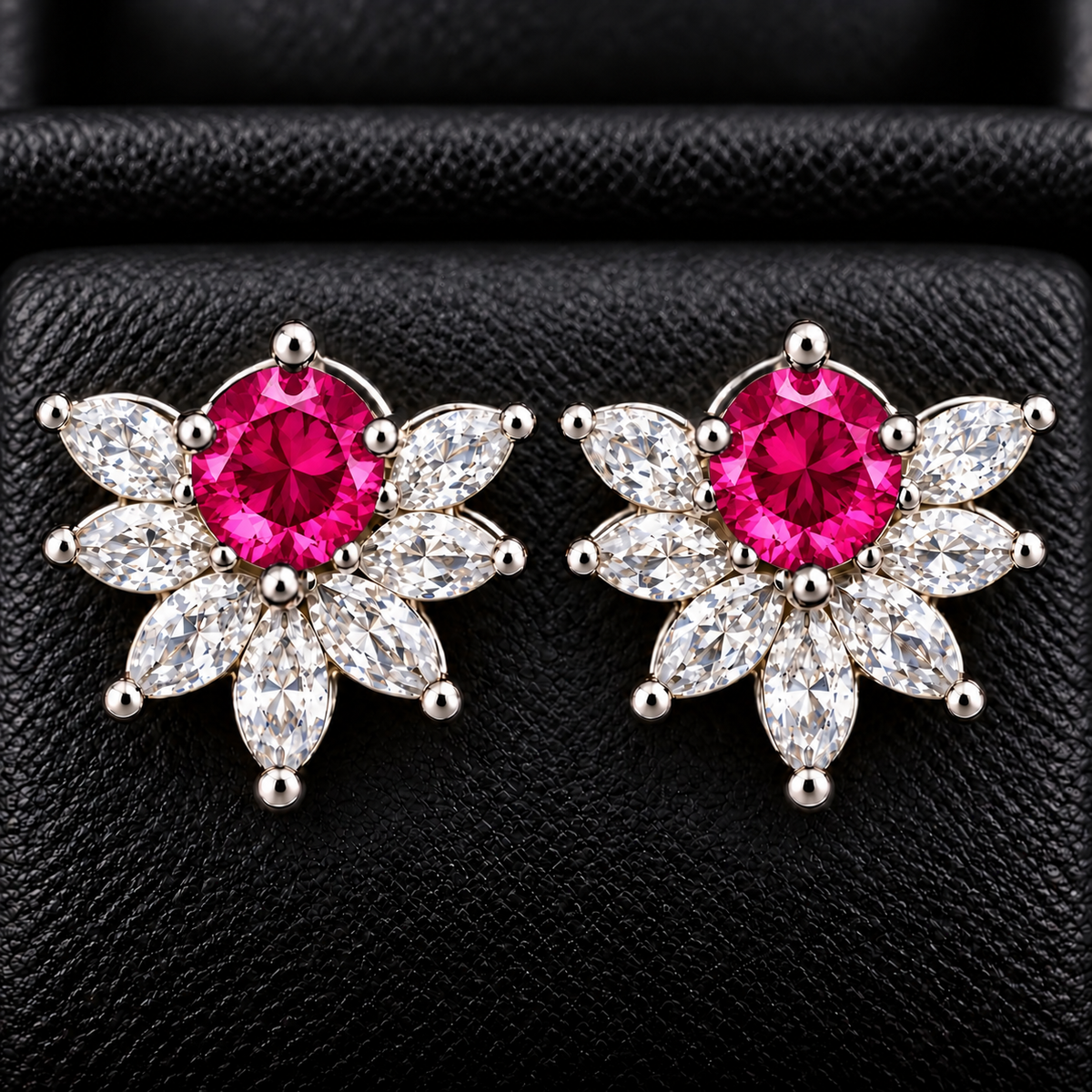 Trillium Gem Petal Studs- 5 colours