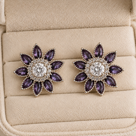 Prism Petal Crystal Studs