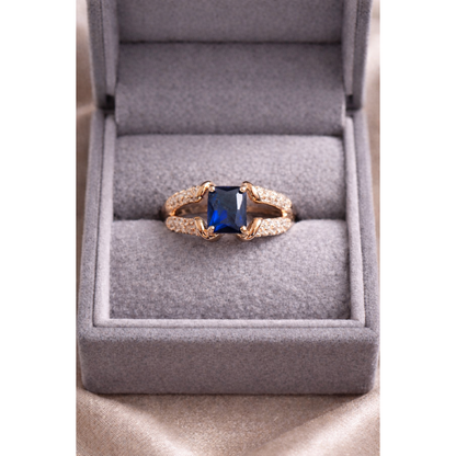 Radiant Square-Cut Adjustable Ring – Gold & Silver Variants