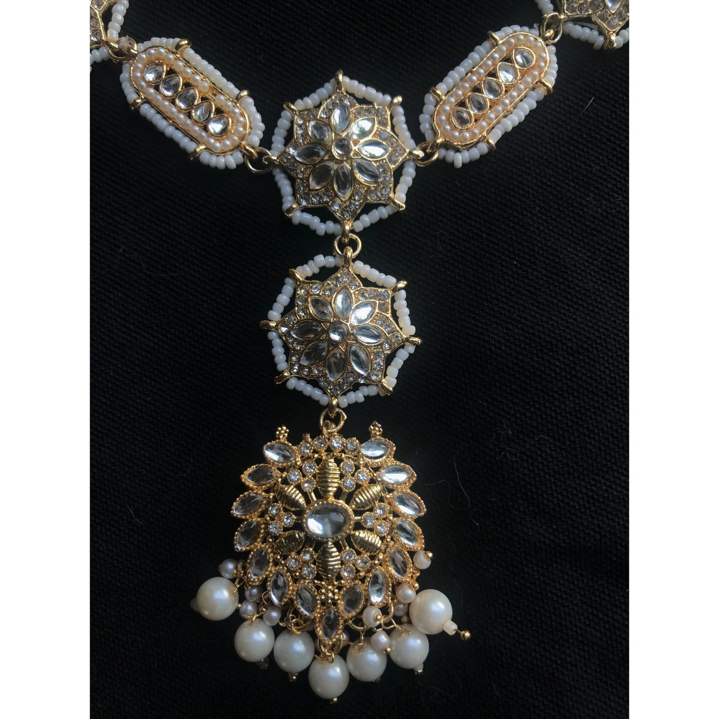 Luxury Matha Pati with Kundan & Pearl Detailing – Gold-Tone Finish