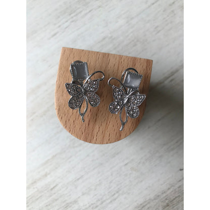 Silver Butterfly Bliss Earrings | Sparkle Fly Jewelry