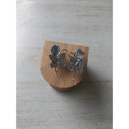 Silver Butterfly Bliss Earrings | Sparkle Fly Jewelry