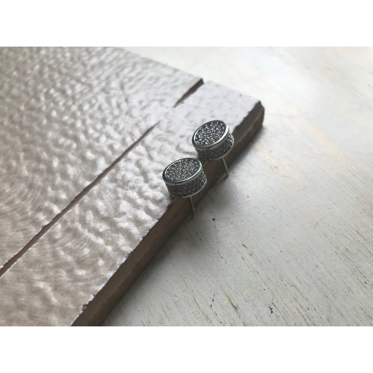 Sparkling Pave Studs | Silver Or Gold Options