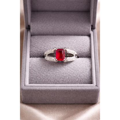 Radiant Square-Cut Adjustable Ring – Gold & Silver Variants