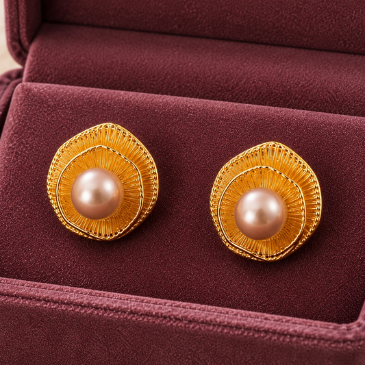 Pearl Ripple Studs