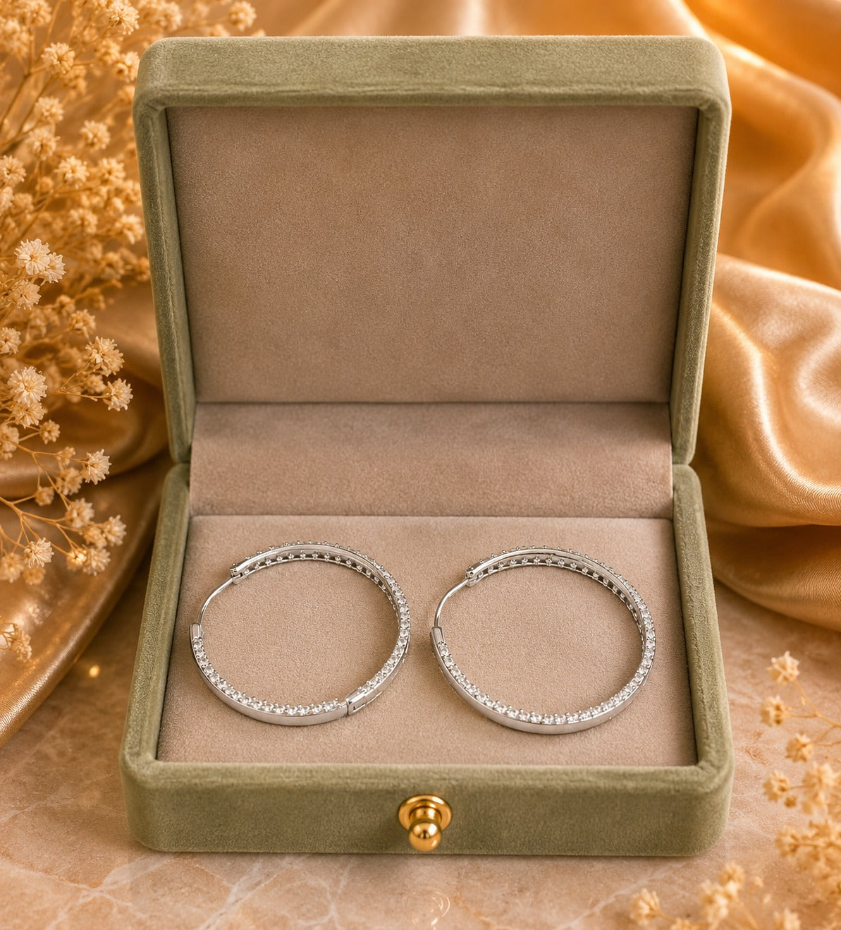 Classic Crystal Hoop Earrings