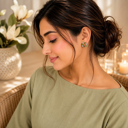 Luna Halo Studs- available in 3 colours