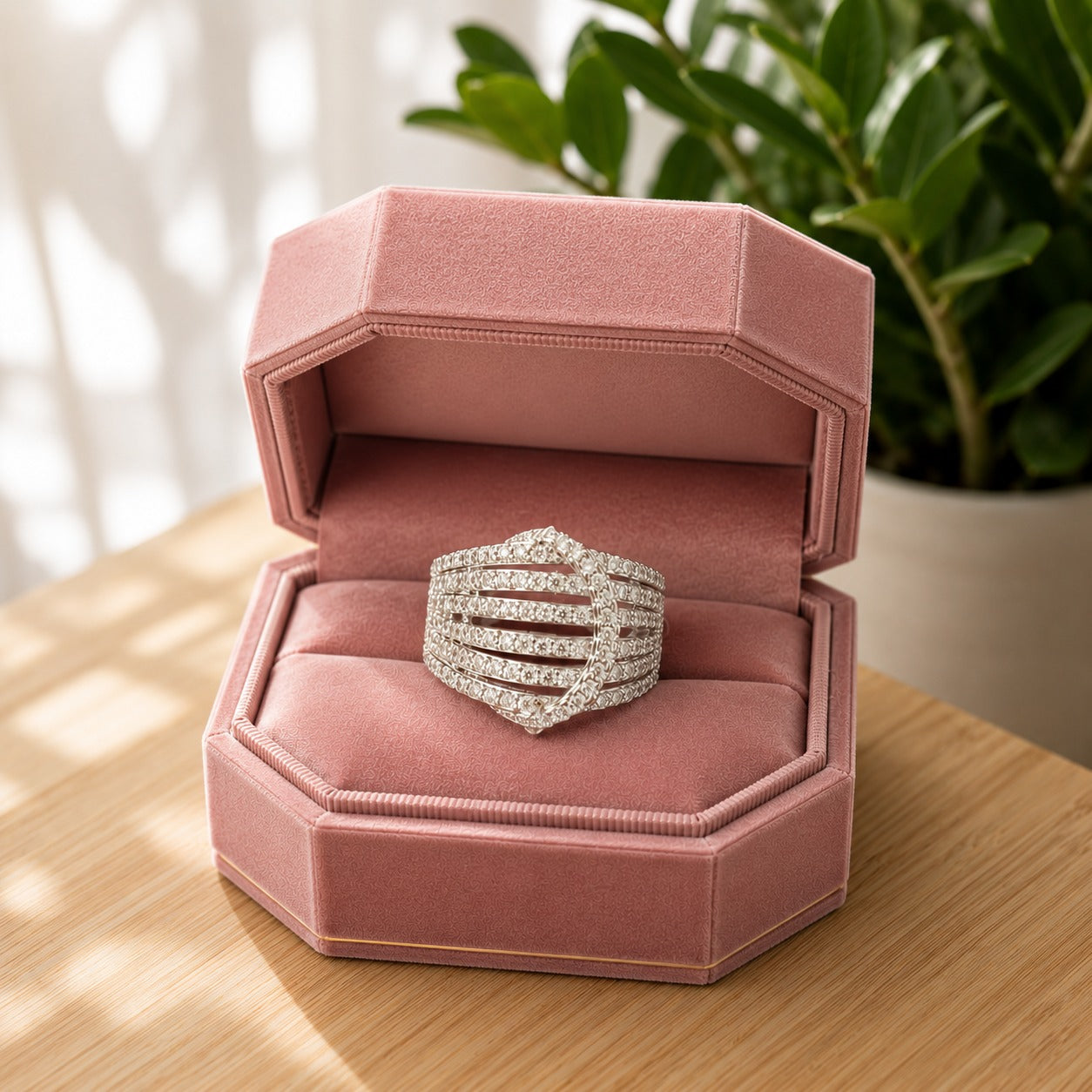 Aurora Veil Multi-Band Ring