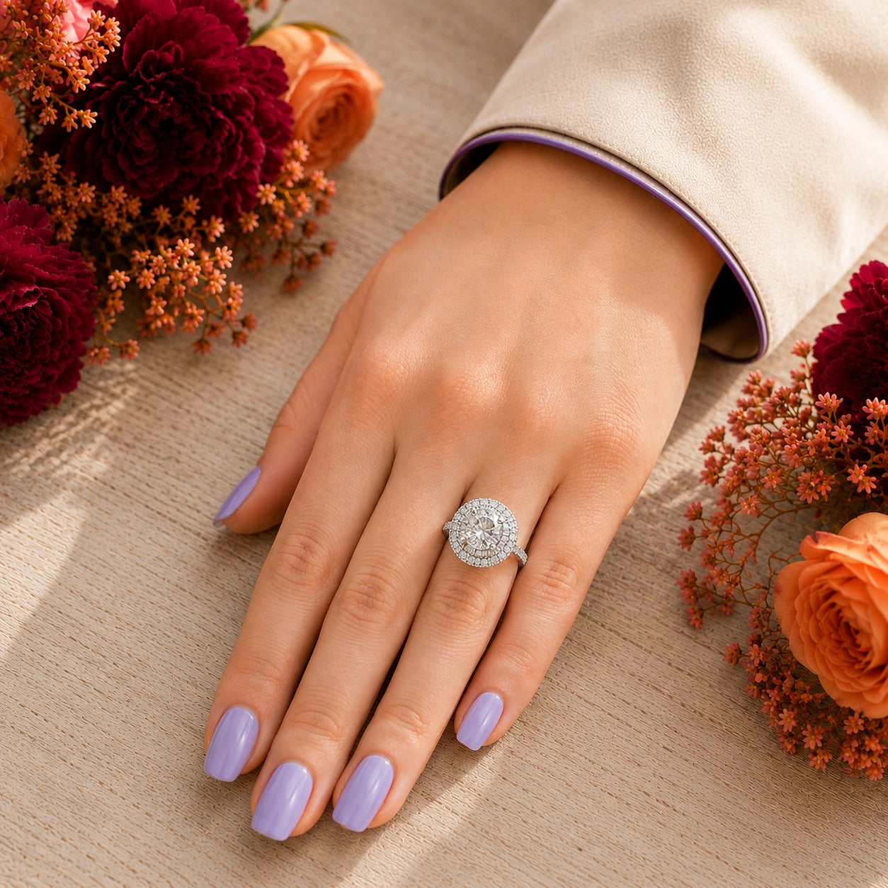 Halo Crown Statement Ring – Crystal & Sapphire Variants