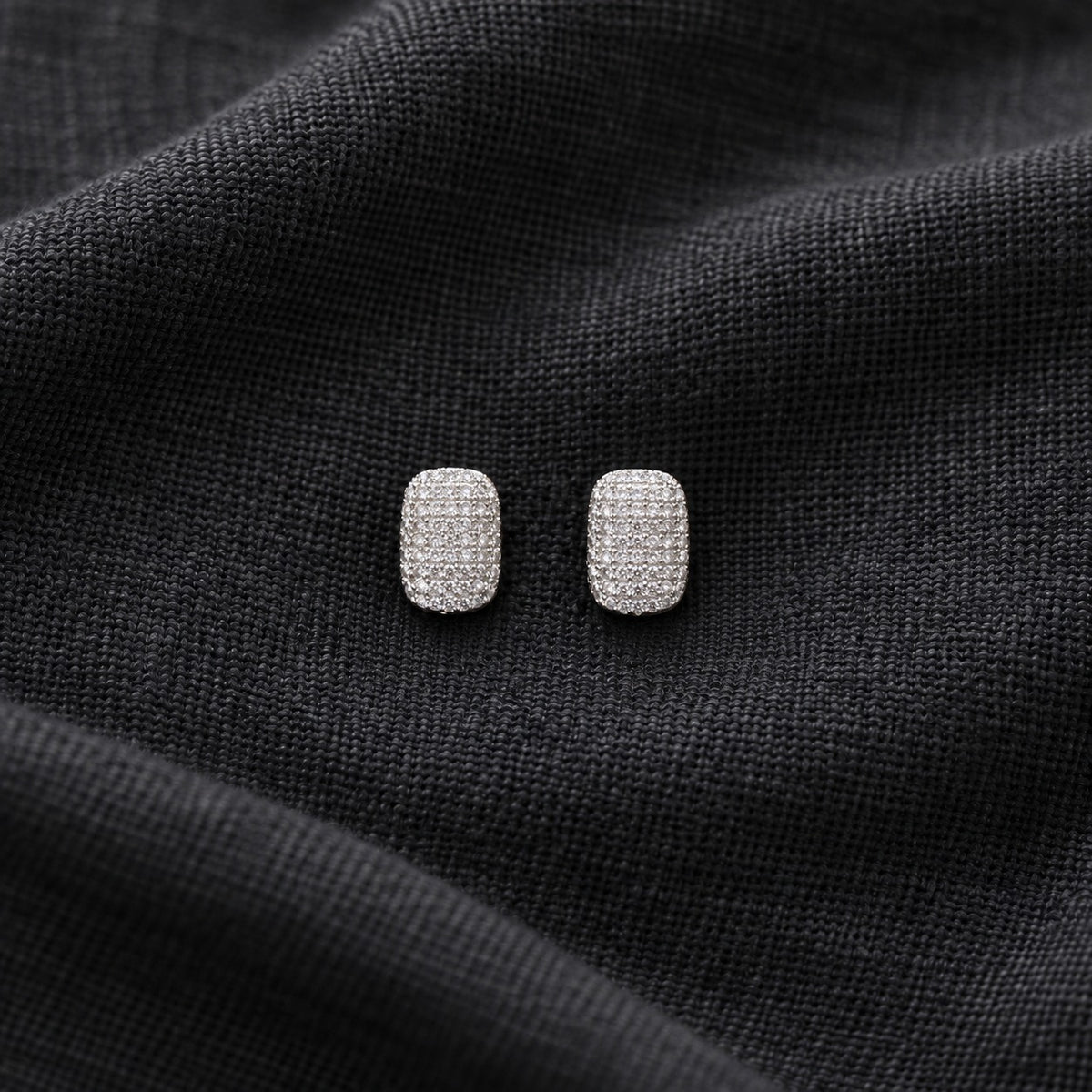 Silver Grid Studs