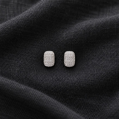 Silver Grid Studs