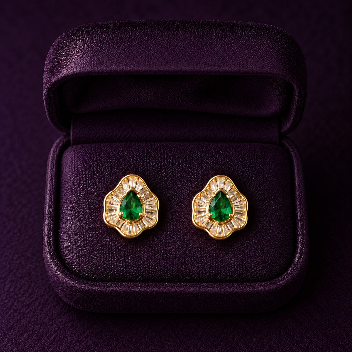Teardrop Crest Studs- 2 Colours