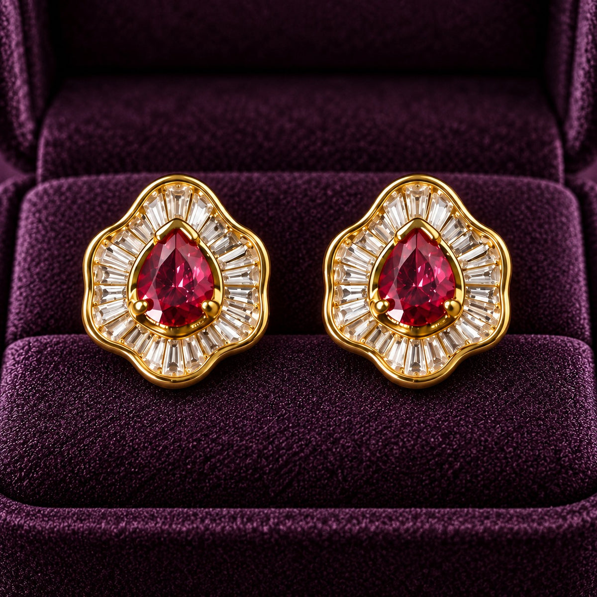Teardrop Crest Studs- 2 Colours