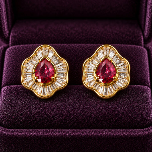 Teardrop Crest Studs- 2 Colours