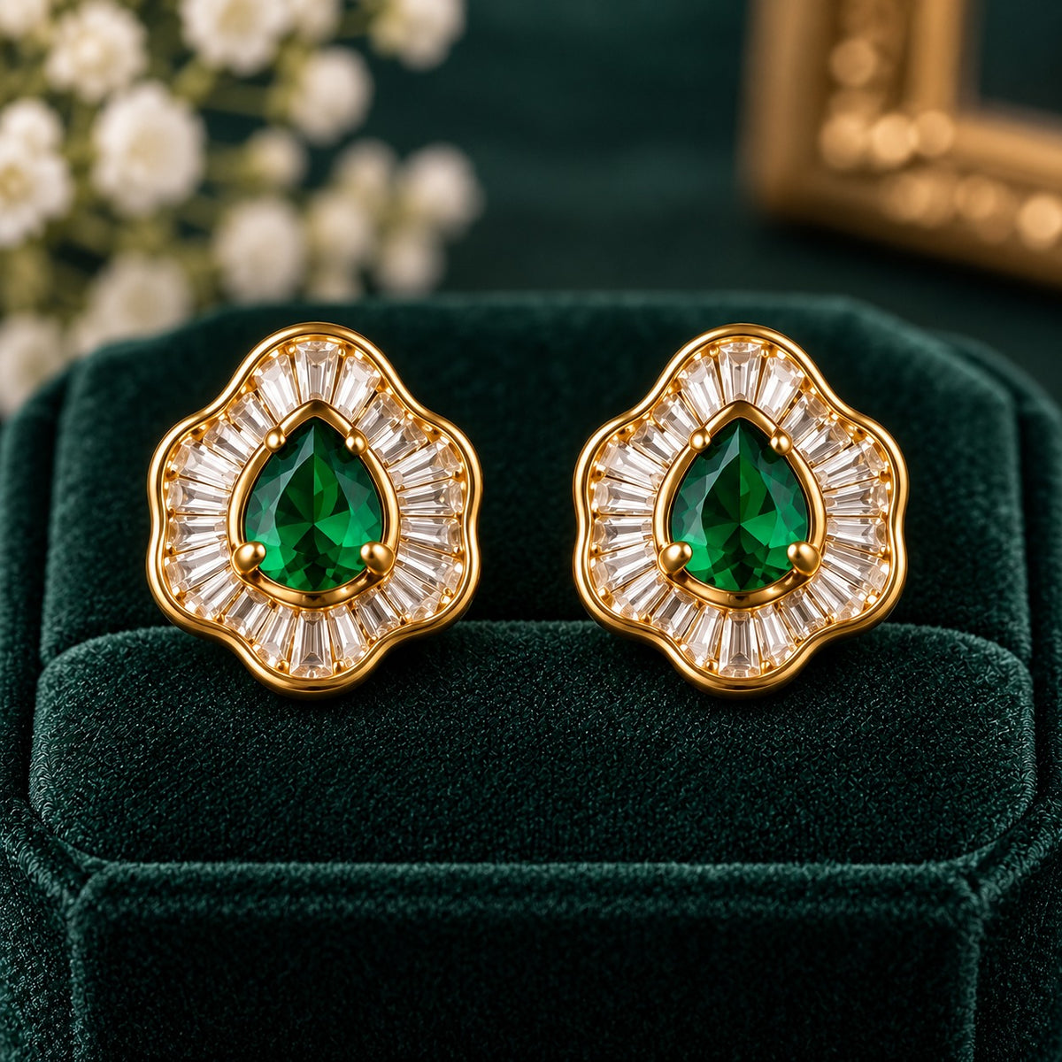 Teardrop Crest Studs- 2 Colours