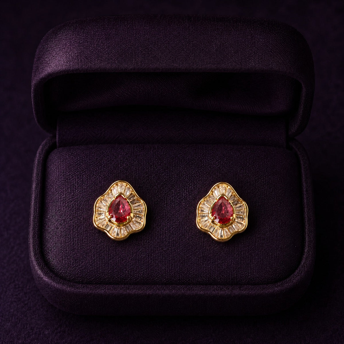 Teardrop Crest Studs- 2 Colours
