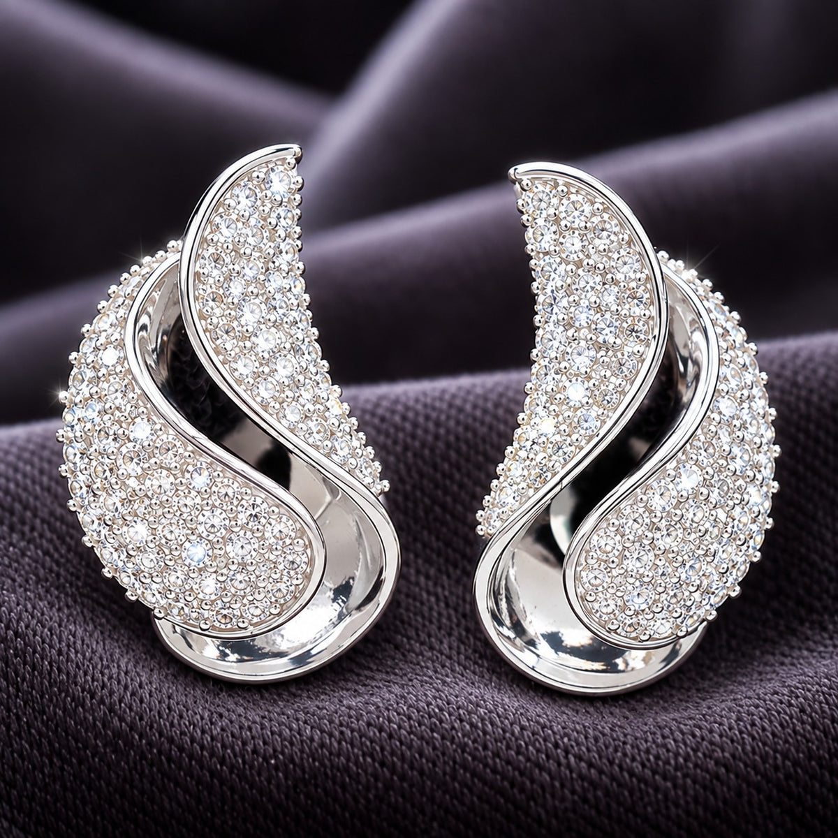 Silver Current Studs