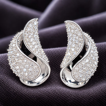 Silver Current Studs