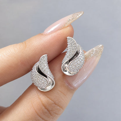 Silver Current Studs
