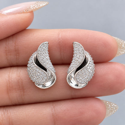 Silver Current Studs