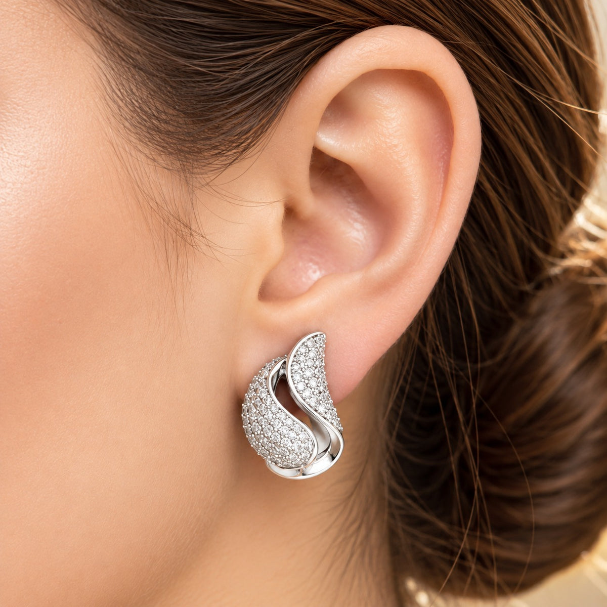 Silver Current Studs