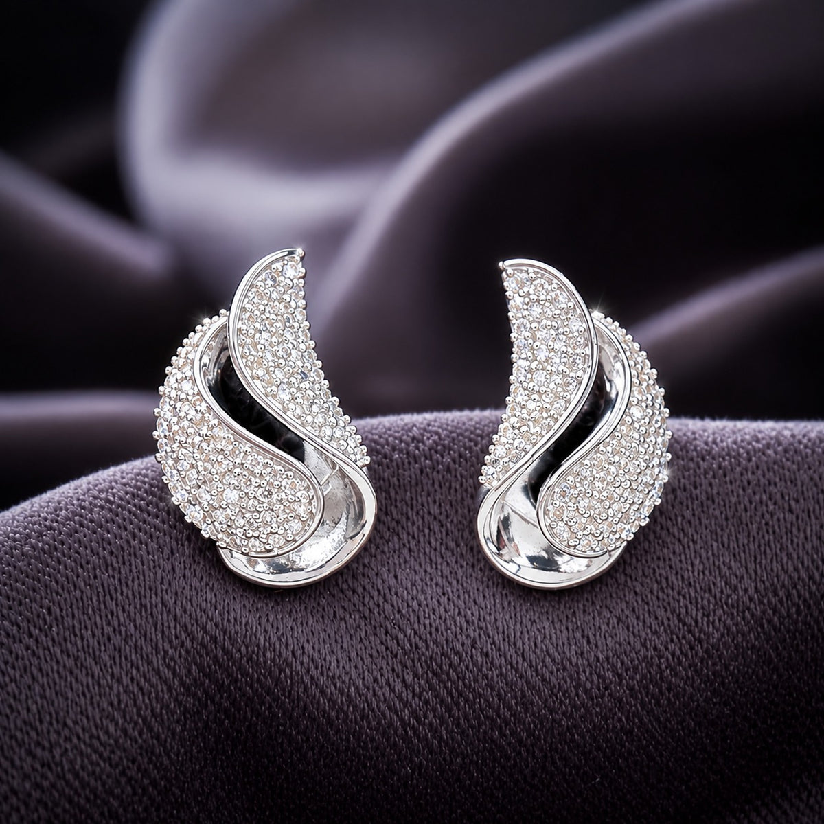 Silver Current Studs