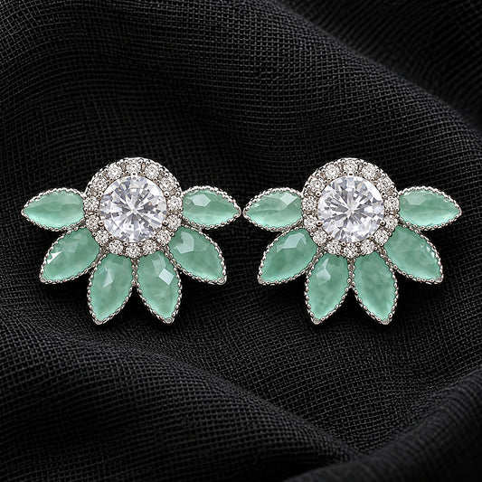 Mint Petal Luxe Studs
