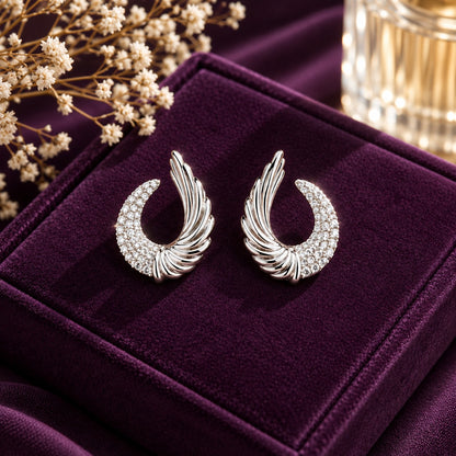 Celestial Wing Crescent Studs
