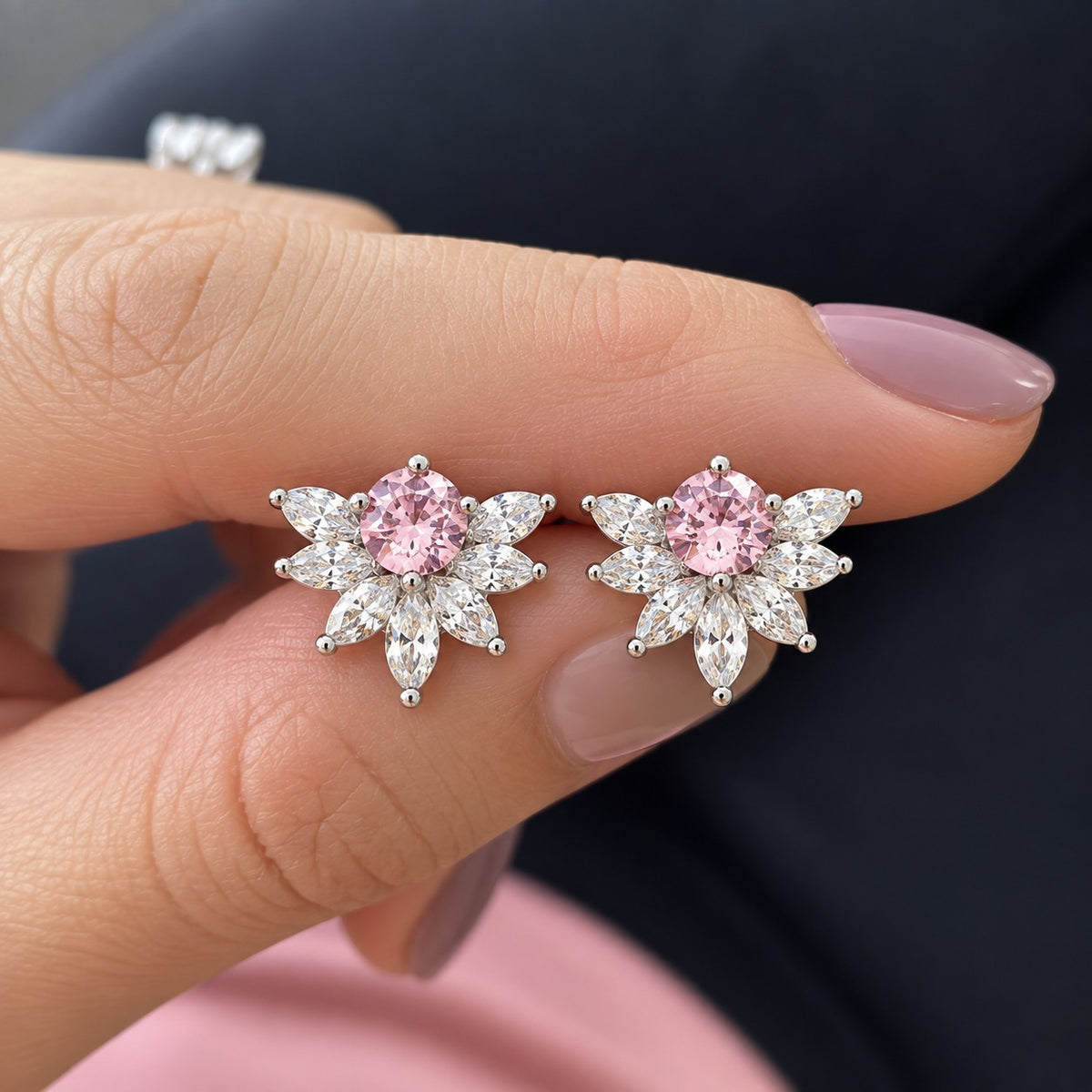 Trillium Gem Petal Studs- 5 colours