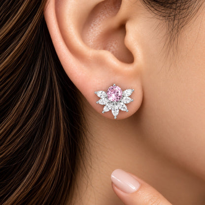 Trillium Gem Petal Studs- 5 colours