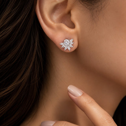 Trillium Gem Petal Studs- 5 colours