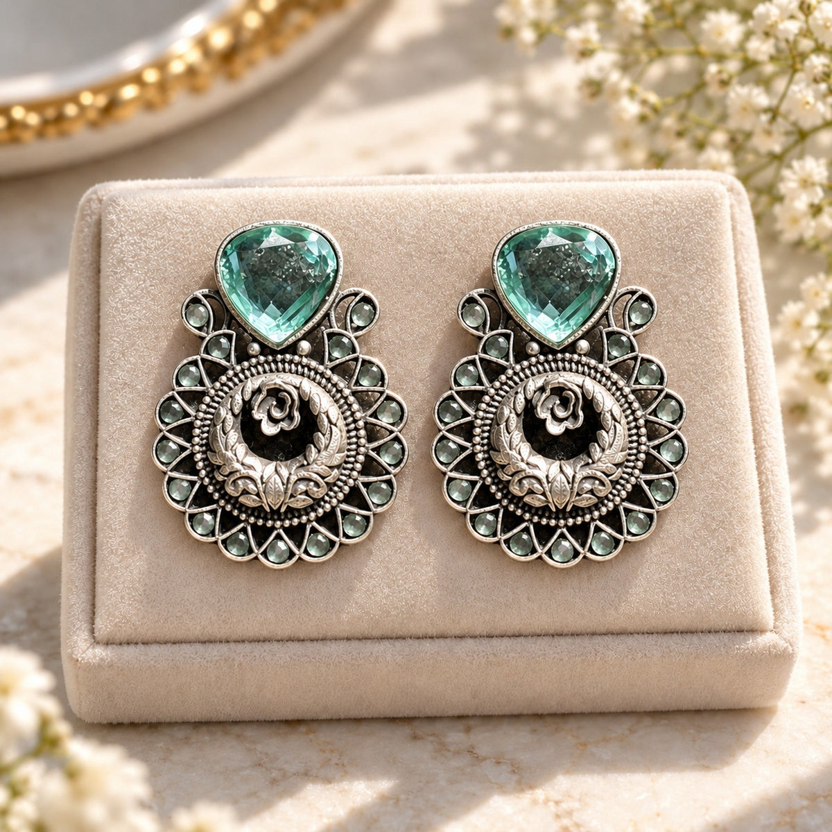 The Courtyard Rose Earrings - 3 Colours