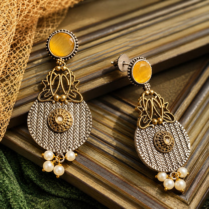 The Loom & Lotus Earrings-  2 Colours