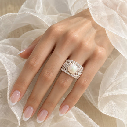 Pearl Empress Zircon Ring