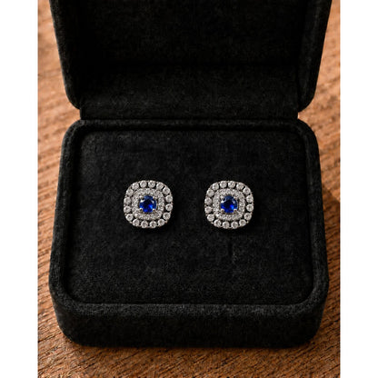 Regent Cushion Zircon Studs - 6 Colours