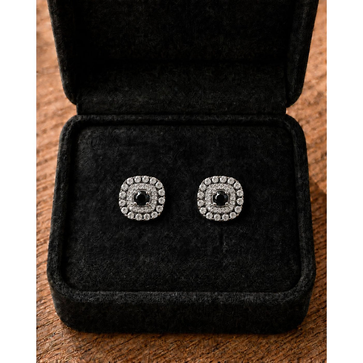 Regent Cushion Zircon Studs - 6 Colours