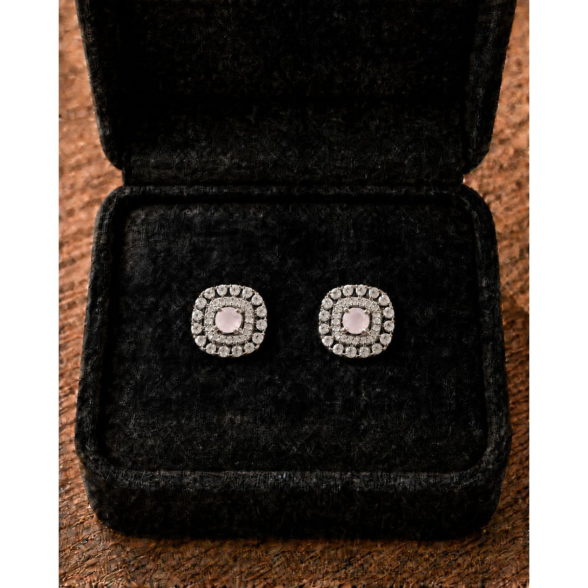 Regent Cushion Zircon Studs - 6 Colours