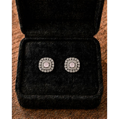Regent Cushion Zircon Studs - 6 Colours
