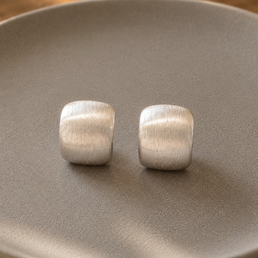 Matte Mini Huggie Hoop Earrings- Golden/ Silver