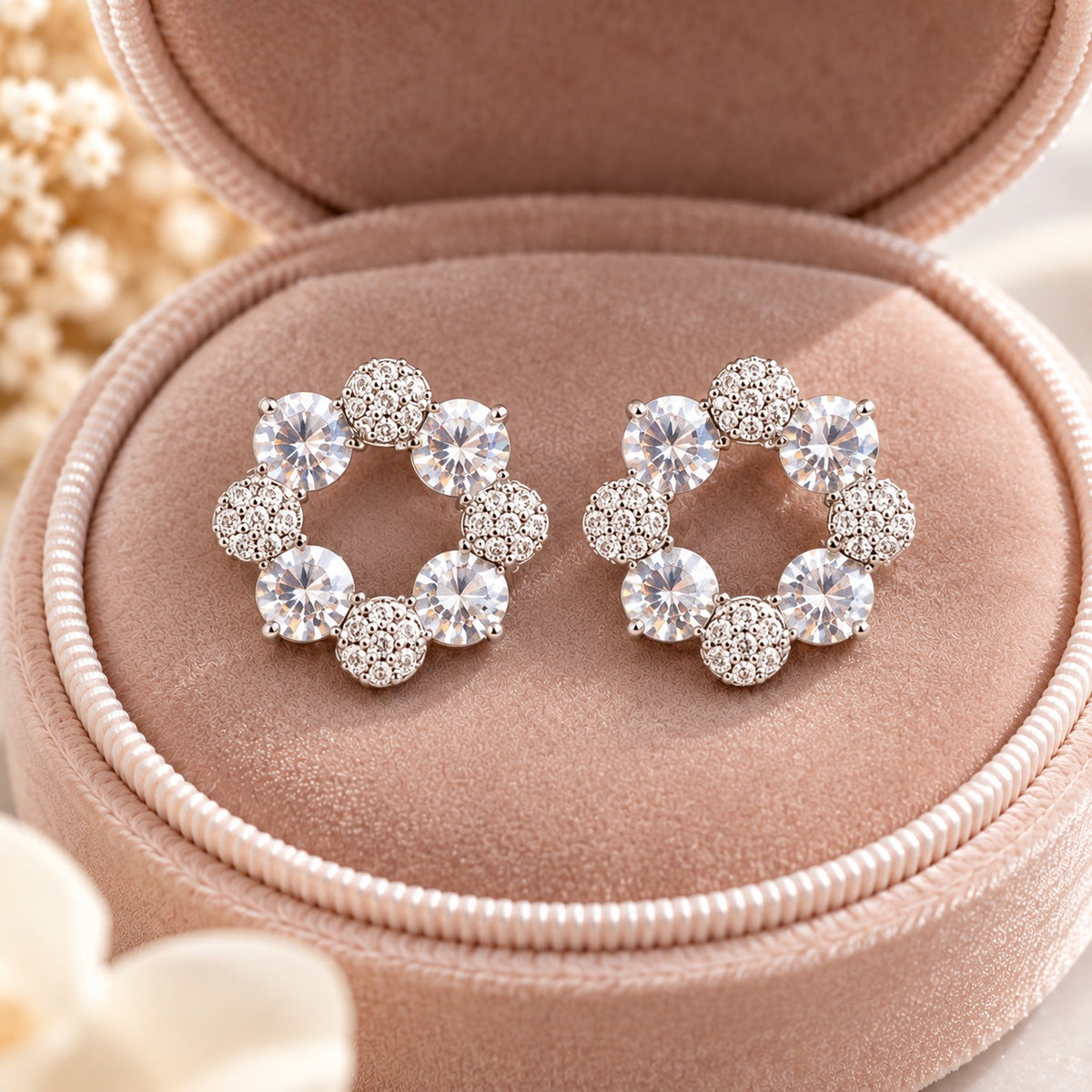 Luna Halo Studs- available in 3 colours