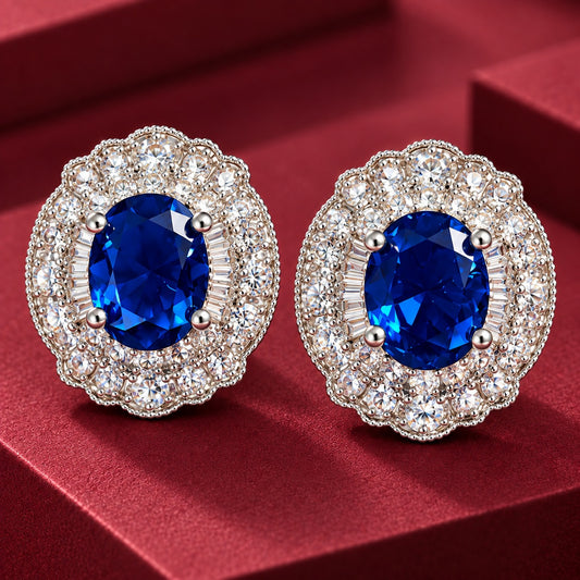 Verdanza Oval Studs- Available in 4 colours