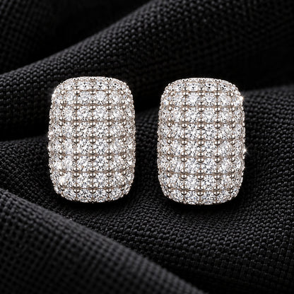 Silver Grid Studs