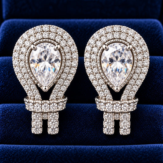 Pear Drop Stud Earrings