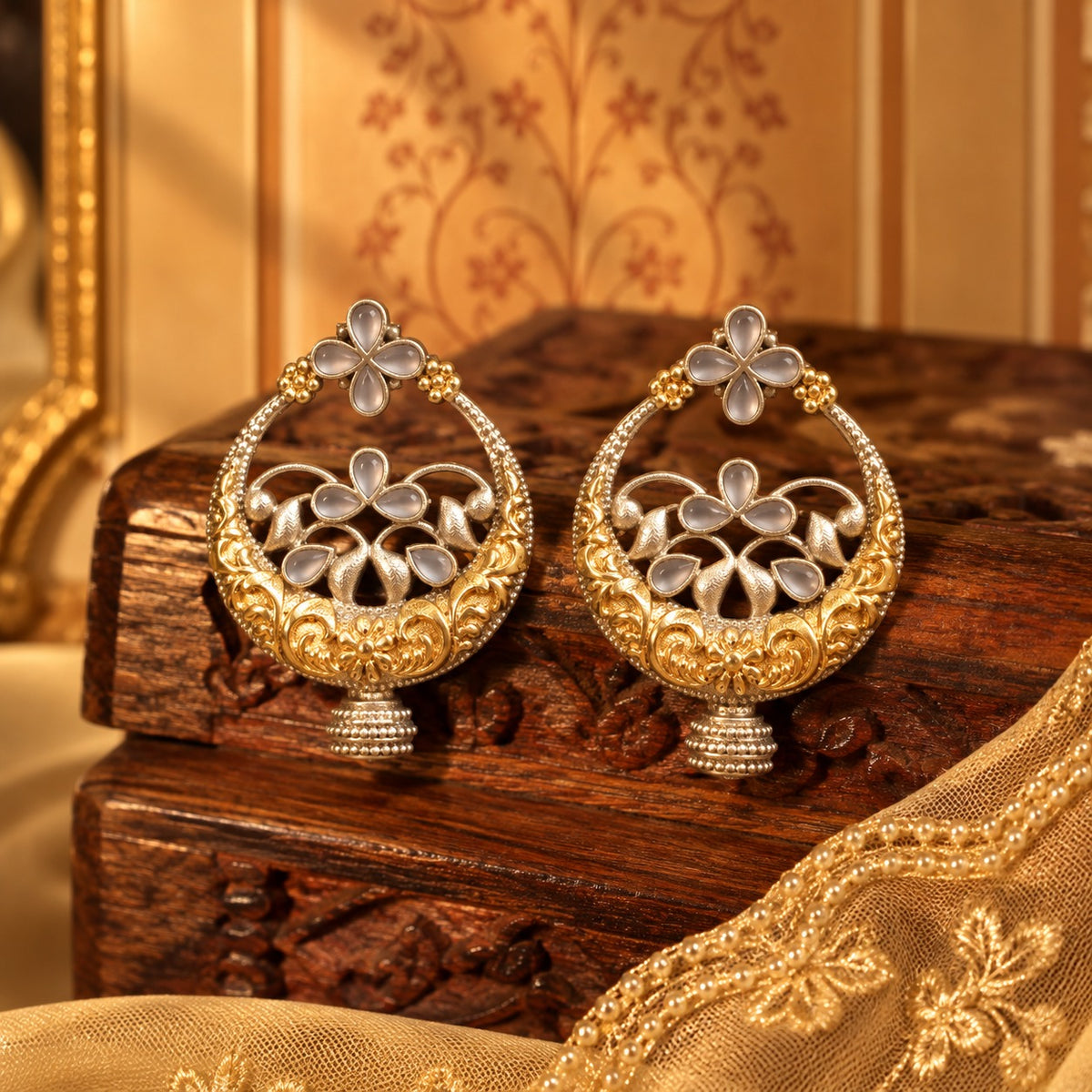 The Azure Courtyard Earrings