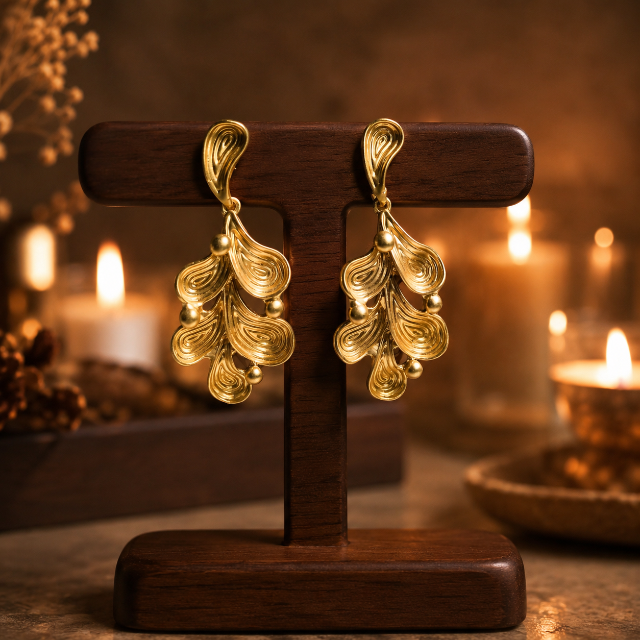 Abstract Swirl Drop Earrings – Signature Statement Collection (4 Colour Variants)
